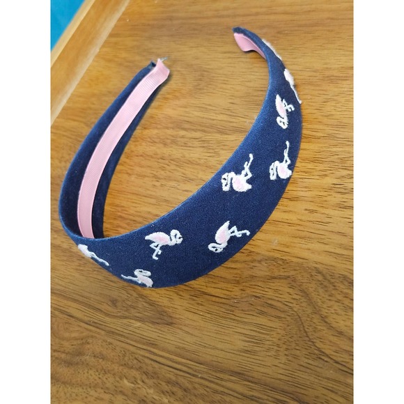 Talbots Flamingo Embroidered Headband - Picture 1 of 7